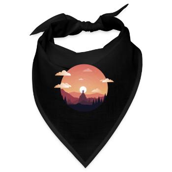 Landscape Art - Bandana - Schwarz - Vorne