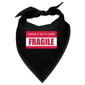 FRAGILE Handle with care 2c - Bandana - Schwarz - Vorne