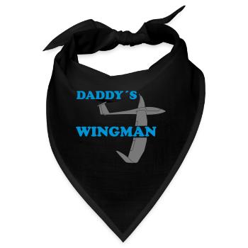 daddys wingman Geschenk - Bandana - Schwarz - Vorne