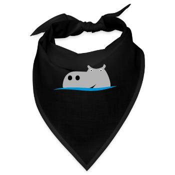 Nilpferd - Bandana - Schwarz - Vorne