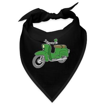 Grüne Schwalbe, Moped - Bandana - Schwarz - Vorne