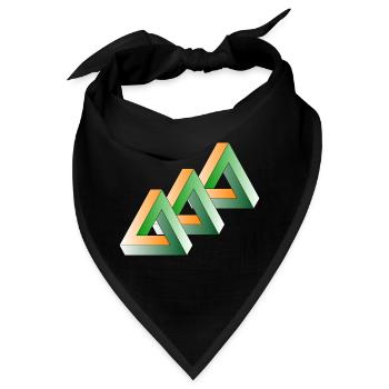 Dreieck - Bandana - Schwarz - Vorne