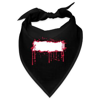 schild blut rahmen umrandung text feld name schrei - Bandana - Schwarz - Vorne