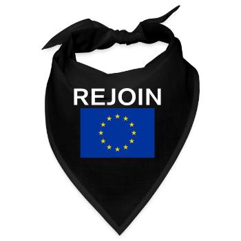 Erneuter EU White Text - Bandana - Schwarz - Vorne