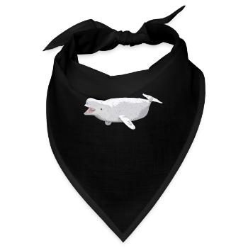 Beluga Wal, Geschenk, Geschenkidee - Bandana - Schwarz - Vorne