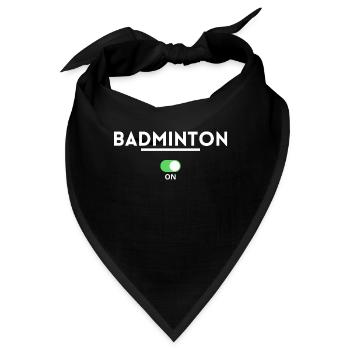 Badminton. Badminton Geschenk - Bandana - Schwarz - Vorne