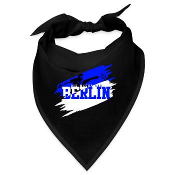 Berlin Fussball Charlottenburg Blau Weiß - Bandana - Schwarz - Vorne