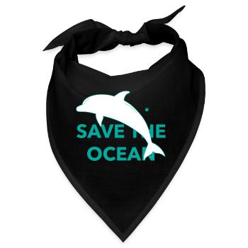 Save The Ocean - Bandana - Schwarz - Vorne