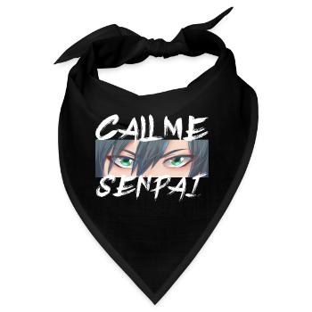 Call Me Senpai - Anime Manga - Bandana - Schwarz - Vorne