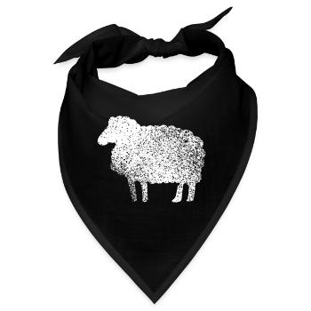 Lustiges Schaf Silhouette Grunge Geschenk Schäfer - Bandana - Schwarz - Vorne