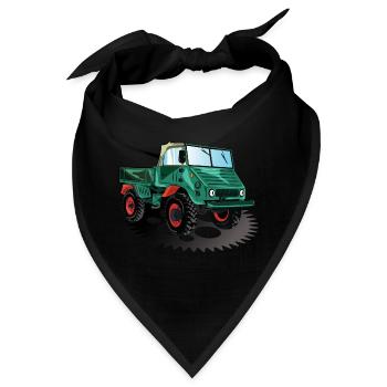 Unimog - Oldtimer - Offroad - Universal Motorgerät - Bandana - Schwarz - Vorne