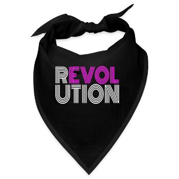Revolution Wiederstand Antifa Demonstration Demo - Bandana - Schwarz - Vorne
