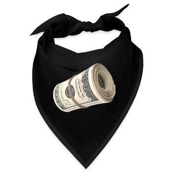 Geldrolle - Cash Roll - One Hundred Dollar Bills - Bandana - Schwarz - Vorne