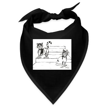 Katzenfreunde - Bandana - Schwarz - Vorne