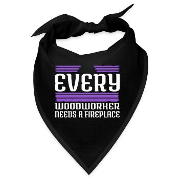 lumber funny carpenter joke wood - Bandana - Schwarz - Vorne