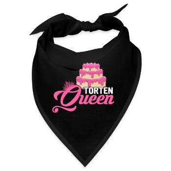 Torten Queen Konditor Torten Bäckerin - Bandana - Schwarz - Vorne