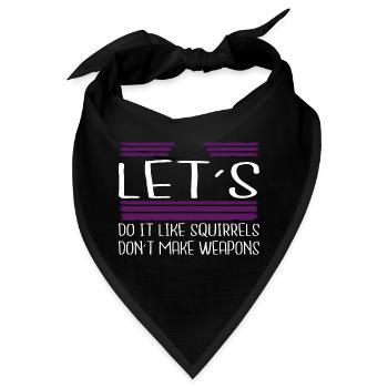 peace heart peace movement fun bday - Bandana - Schwarz - Vorne