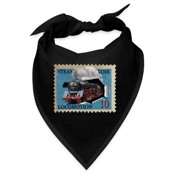 Briefmarke Dampflokomotive - Bandana - Schwarz - Vorne