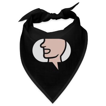 Quatschen einfaches Symbol Sprechblase - Bandana - Schwarz - Vorne