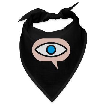 Icon Visuell Sehen Auge - Bandana - Schwarz - Vorne
