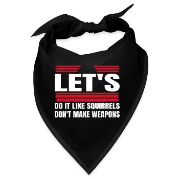 anti war statement peace bird cool - Bandana - Schwarz - Vorne