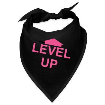 Rosa Pfeil zum Levelaufstieg - Bandana - Schwarz - Vorne