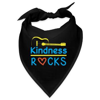 FREUNDLICHKEIT ROCKEN - Bandana - Schwarz - Vorne