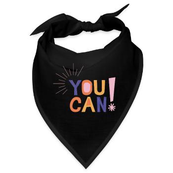 You Can! - Bandana - Schwarz - Vorne