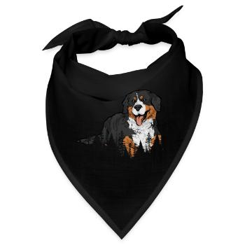 Berner Sennenhund - Bandana - Schwarz - Vorne