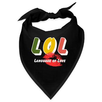 LOL - Language of Love - Bandana - Schwarz - Vorne