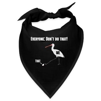 Lustiges Pelikan Tierliebhaber Spaß Geschenk - Bandana - Schwarz - Vorne