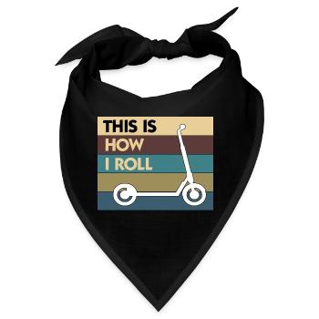 E-Scooter Roller Scooter - Bandana - Schwarz - Vorne