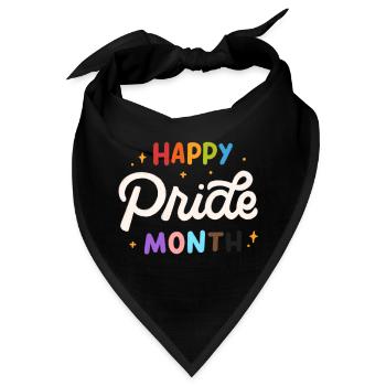 Happy Pride Month - Bandana - Schwarz - Vorne