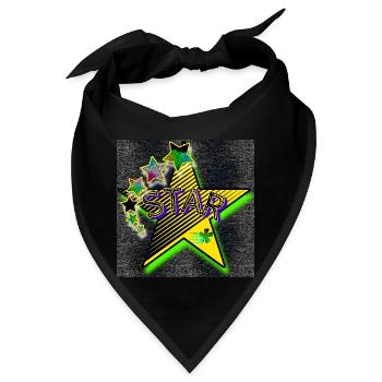 STAR - STERNCHEN - Bandana - Schwarz - Vorne