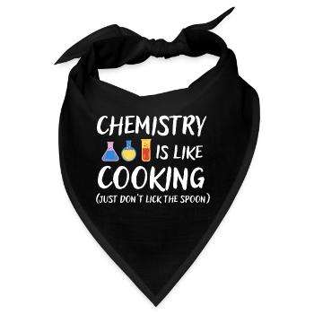 Chemistry is like cooking - Bandana - Schwarz - Vorne