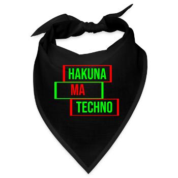 Techno-Musik-Zitat - Bandana - Schwarz - Vorne
