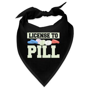 License To Pill Pharmacy Pharmacist - Bandana - Schwarz - Vorne