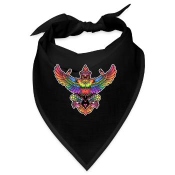 Garuda Regenbogen Indonesien - Bandana - Schwarz - Vorne