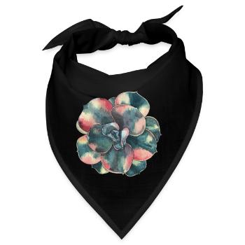 Sukulente Echeveria plantlover Botaniker floristik - Bandana - Schwarz - Vorne
