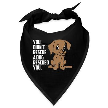 Rescue Dog - Bandana - Schwarz - Vorne
