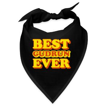 Gudrun Vorname Lustiges Geschenk - Bandana - Schwarz - Vorne