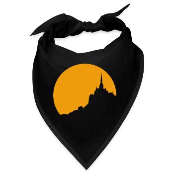 Sonnenuntergang auf dem Mont Saint Michel - Bandana - Schwarz - Vorne