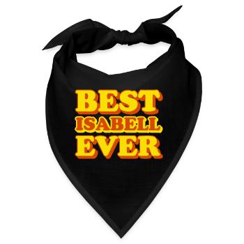 Lustiges Geschenk mit Vornamen Isabell - Bandana - Schwarz - Vorne