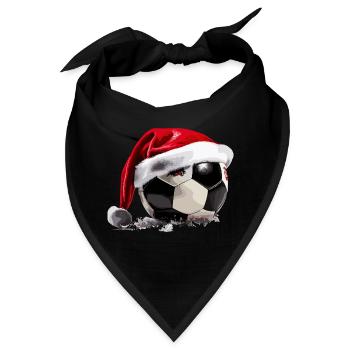 Fußball Weihnachten Weihnachtsmütze ball - Bandana - Schwarz - Vorne