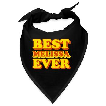 Lustiges Geschenk mit Vornamen Melissa - Bandana - Schwarz - Vorne