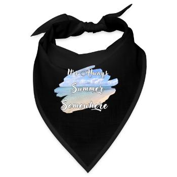It's Always Summer Somewhere - Bandana - Schwarz - Vorne