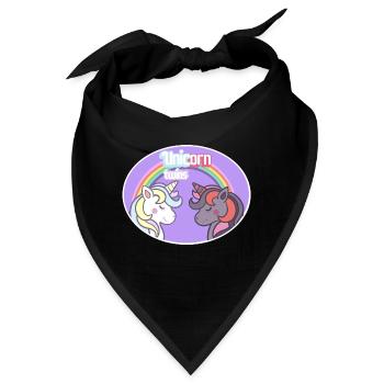 Einhorn-Zwillinge - Bandana - Schwarz - Vorne