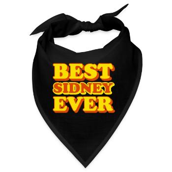 Lustiges Geschenk mit Vornamen Sidney - Bandana - Schwarz - Vorne