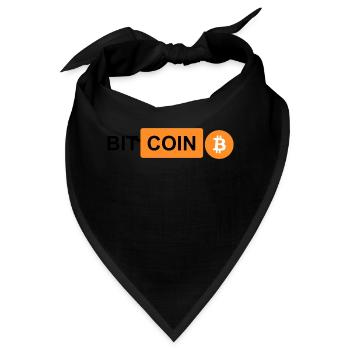 Krypto Bitcoin BTC prn 2 - Bandana - Schwarz - Vorne