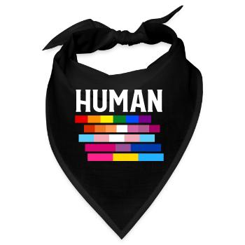 LGBT MENSCHLICHER STOLZ - Bandana - Schwarz - Vorne